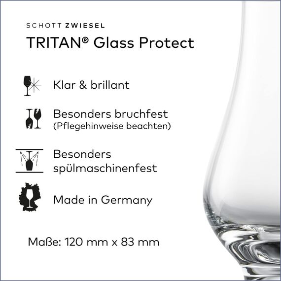 SCHOTT ZWIESEL Whisky Nosing Tumbler Bar Special (4er-Set), spezielle Nosing Gläser für Whisky, spülmaschinenfeste Tritan-Kristallgläser, Made in Germany (Art.-Nr. 130000)
