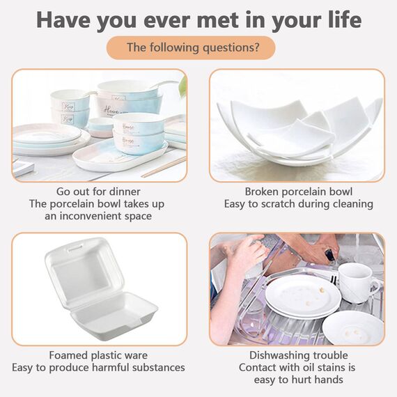 Meiontepor 50 Stück Einwegpapierschalen, biologisch abbaubar und kompostierbar, umweltfreundliche Einwegschalen, perfekt für Party und Picknicks (17 oz), Bagasse-Zellstoff