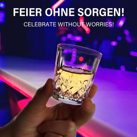 Gucass 32 Stück Schnapsgläser, 5cl Spülmaschinenfest| Bleifreies Glas| Shotgläser mit schwerem boden