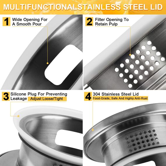 Miudeco Glaskaraffe, 1,5 Liter/51 Unzen Wasserkaraffe mit Deckel, Glaskrug für Heißes/Kaltes Wasser, Eistee und Saftgetränke (mit Becherbürste)