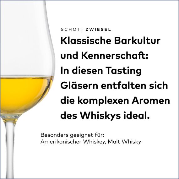 SCHOTT ZWIESEL Whisky Tasting Glas Bar Special (4er-Set), spezielle Nosing Gläser für Whisky, spülmaschinenfeste Tritan-Kristallgläser, Made in Germany (Art.-Nr. 130001), Kristall