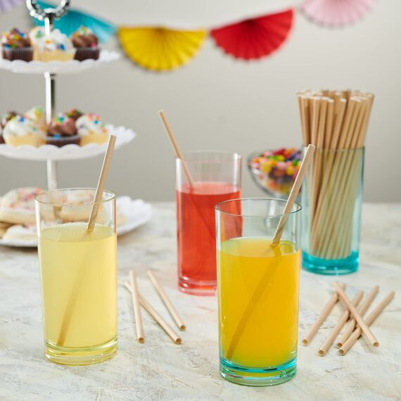 Comfy Package [200 Stück] Kraft-Papierstrohhalme, 100% biologisch abbaubar & tintenfrei – Strohhalme zum Trinken und für Bastelarbeiten.