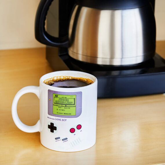 Gameboy Thermoeffekt-Tasse - Offiziell lizenziertes Geschenk für Gamer, Nerds, Nintendo-Fans, Männer & Retro-90er-Jahre-Fans, 290 ml (10 Fl Oz), Schwarz