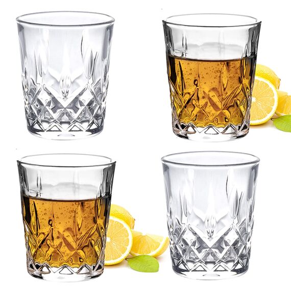JAIEF 60 ml Schnapsgläser, bleifreies Glas, klares Schnapsglas mit schwerem Boden (4 Stück)