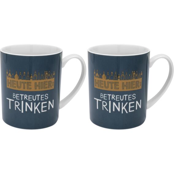 XL-Tasse Motiv Betreut (Packung mit 2)