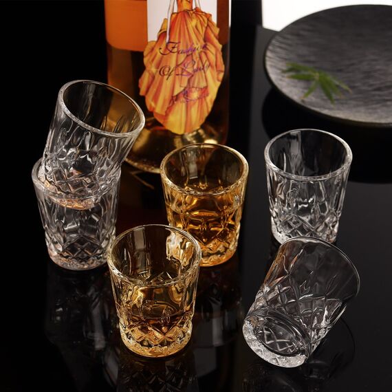 Gucass 12 Stk Schnapsgläser, 5 cl Spülmaschinenfest| Bleifreies Glas| Shotgläser mit schwerem boden