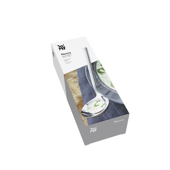WMF Nuova Saucenlöffel 18 cm, Soßenkelle, Cromargan Edelstahl poliert, Suppenkelle spülmaschinengeeignet