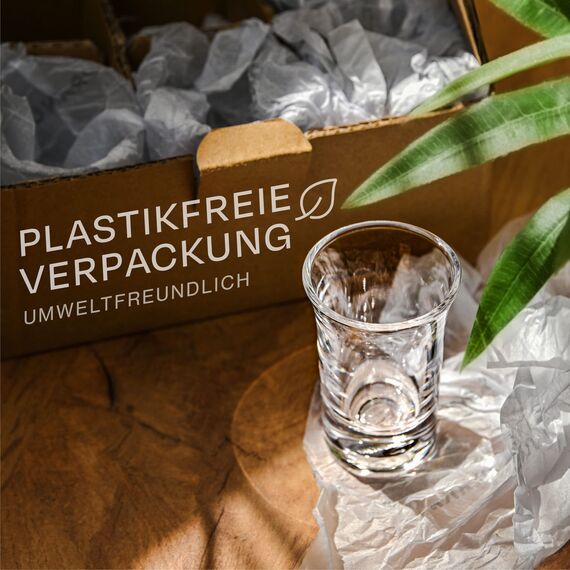 Praknu 12 Schnapsgläser aus Glas 4cl - Spülmaschinenfest - Standfest dank dickem Boden - Shotgläser für jede Party