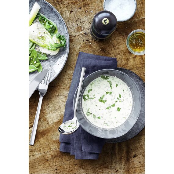 WMF Nuova Saucenlöffel 18 cm, Soßenkelle, Cromargan Edelstahl poliert, Suppenkelle spülmaschinengeeignet