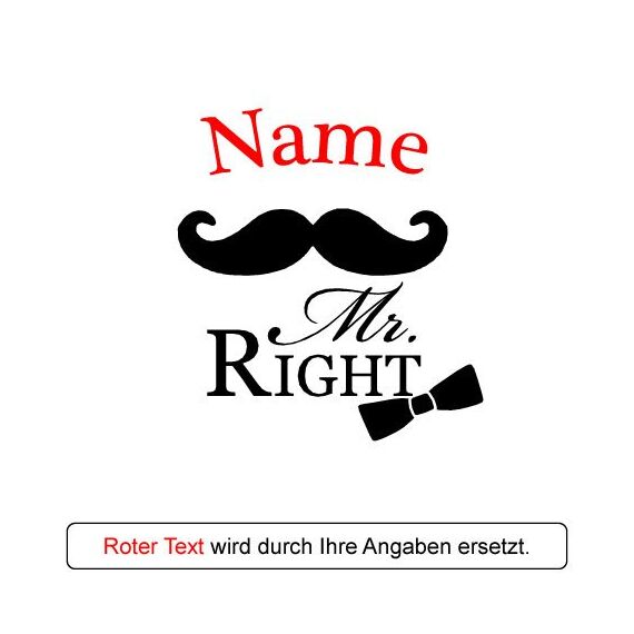 Weizenglas mit Gravur - Bierkenner 2.0 - Personalisiert mit Namen - Geschenk für Männer auch als Vatertagsgeschenk 0,5l Bierglas Weizenbierglas als Geburtstagsgeschenk für Mann Motiv Mr. Right