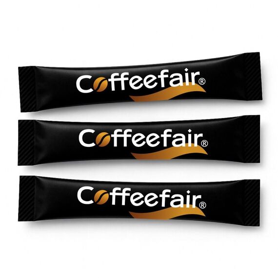 Coffeefair Zuckersticks Schwarz 1000 x 3,6 Zucker, weißer Portionszucker, Feinzucker portioniert, ideal für Gastronomie & Büro, umweltfreundliche Verpackung