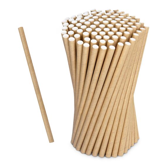 Love Nature Strohhalme Papier - Papierstrohhalme 100 Stück - Trinkhalme Papier Recycling Kraft