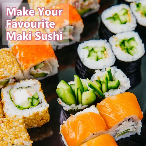 ZFYQ Bambusmatte für Sushi 3 Stück, Natürliche Bambusrolle für Maki, Anfänger-Bastelset