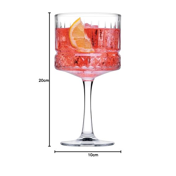 Pasabahce Elysia Cocktailglas mit 500cc, 4er-Set Hochwertige Kristallgläser für Cocktails und Drinks - Stilvolles Glaswaren-Set für die Bar oder Zuhause