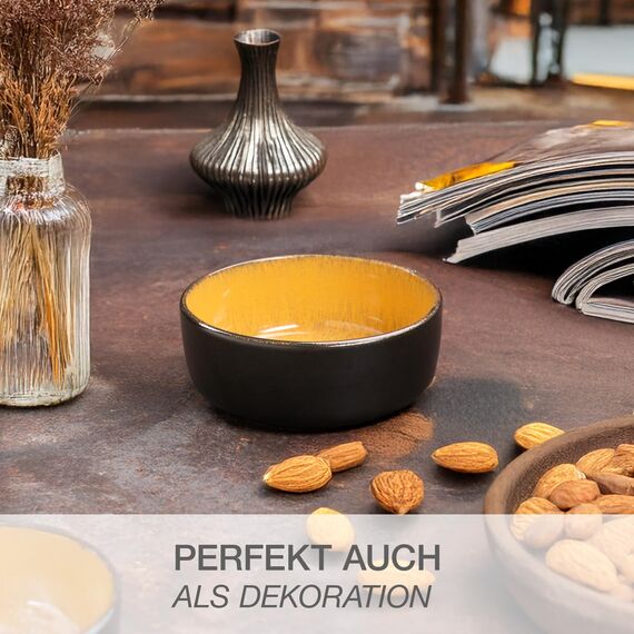 Moritz & Moritz VIDA 6x Müslischalen Vintage - Stylisches und robustes Schalen Set aus Porzellan für Müsli, Suppen & Salate - Spülmaschinenfest, mikrowellengeeignet, ideal für den täglichen Gebrauch