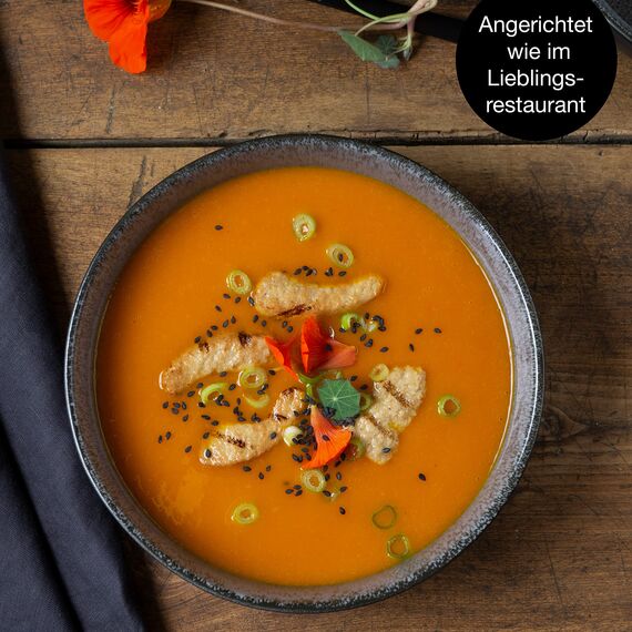 Moritz & Moritz VIDA 6er Suppen Teller Set Anthrazit- Suppenteller für 6 Personen - Porzellan spülmaschinen- und mikrowellengeeignet