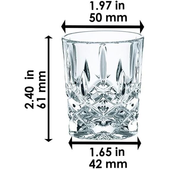 Nachtmann 4-teiliges Schnapsgläser Set, 55 ml, Noblesse, 100694, Shotgläser aus Kristallglas, Likörgläser spülmaschinenfest