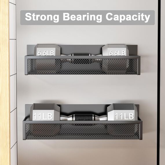 Aufworld Magnetisches Gewürzregal für Kühlschrank, 2 Pack Magnetregal, Kühlschrank Magnet Organizer mit beweglichen 4 Haken, Magnetisches Kühlschrankregal für Küchenorganisation und Lagerung (2 PACK)