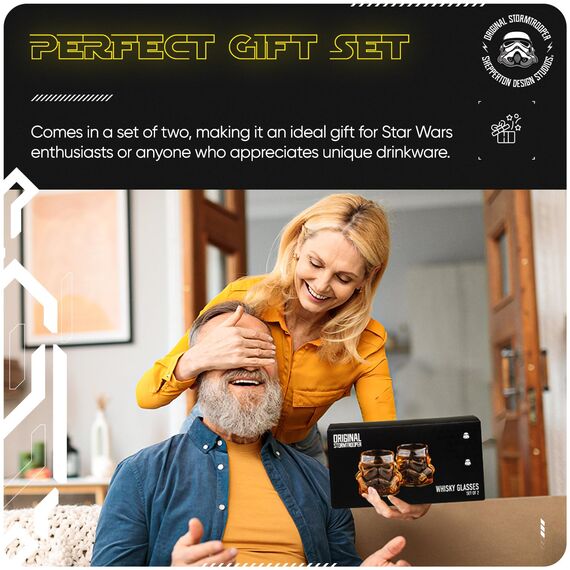 Original Stormtrooper Whiskeyglas-Set in Helmform, 2 Stück, transparent, für Whiskey, Bourbon, Scotch und Gin, je 300 ml, perfektes Whiskeyglas-Geschenkset für Männer – ThumbsUp!