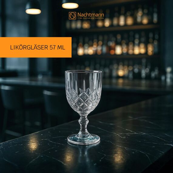 Nachtmann Likörgläser Set 57 ml, 4 Stück, Noblesse, 103748, Schnapsgläser aus Kristallglas, Shotgläser spülmaschinenfest