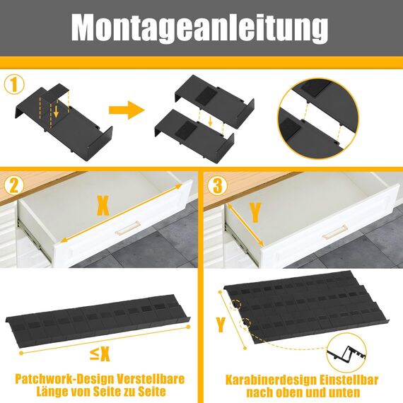 Famhap Gewürz Organizer Schublade, 48 Stück Patchworkable Gewürzregal Schublade, Küchen Organizer schublade für Gewürzgläser, Spice Rack Schublade für Gewürze Aufbewahrung