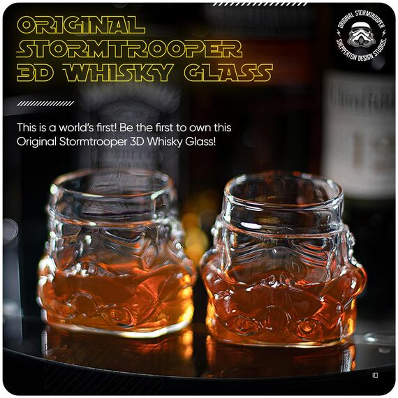 Original Stormtrooper Whiskeyglas-Set in Helmform, 2 Stück, transparent, für Whiskey, Bourbon, Scotch und Gin, je 300 ml, perfektes Whiskeyglas-Geschenkset für Männer – ThumbsUp!