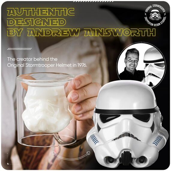 Original Stormtrooper umgekehrtes Whiskyglas, transparent, für Whiskey, Bourbon und Scotch, 150 ml, perfektes Whiskyglas-Geschenk für Männer – ThumbsUp!