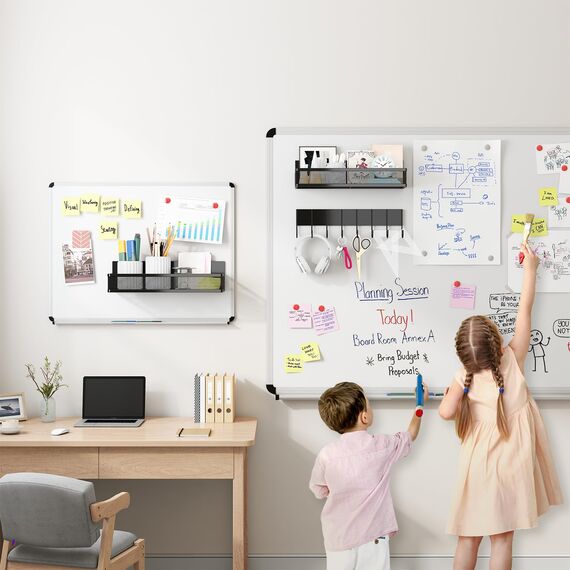 Aufworld Magnetische Gewürzregal für Kühlschrank, 3 Pack magnetische Regal, bewegliche magnetische Kühlschrank Veranstalter mit 8-Haken-Regal für Küche Organisation und Lagerung