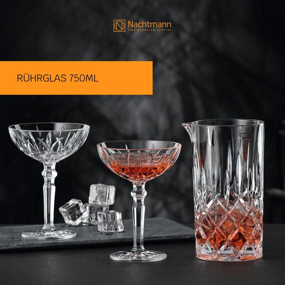 Nachtmann Rührglas Cocktail 750 ml, Noblesse, 101258, Mixing Glass aus Kristallglas, spülmaschinenfest