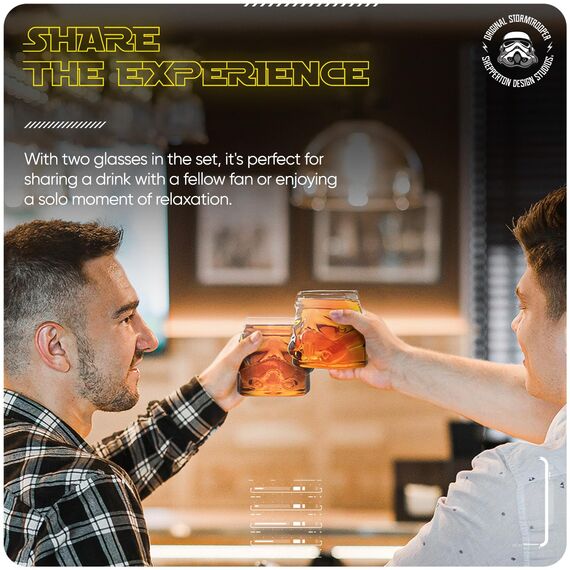 Original Stormtrooper Whiskeyglas-Set in Helmform, 2 Stück, transparent, für Whiskey, Bourbon, Scotch und Gin, je 300 ml, perfektes Whiskeyglas-Geschenkset für Männer – ThumbsUp!