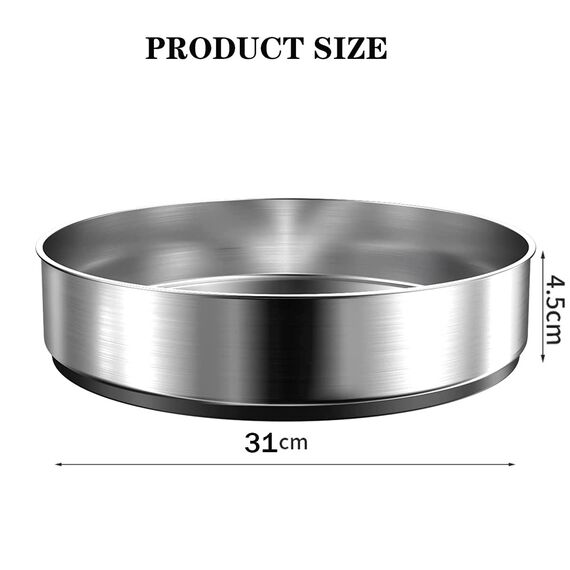 PIGPIGFLY Rotating Spice Rack for Kitchen, Kitchen Spice Rack, Rotating Spice Rack for Storing Spices and Jars in The Pantry, Stainless Steel Spice Organizer(31cm)