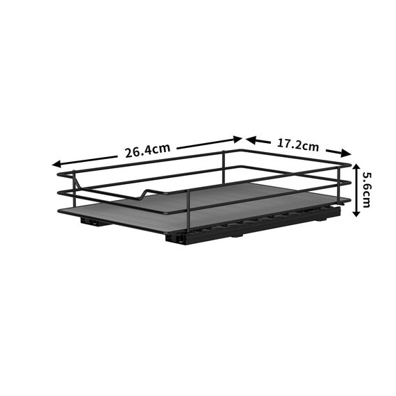 MAYZOLOP Gewürzregal Ausziehbar, Schrank Organizer Küche, Stehend, P26.4*L17.2*H5.6CM
