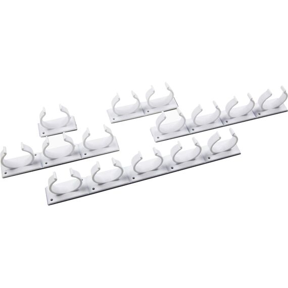 Kamoro HOME & KITCHEN Gewürzregal ohne Bohren Clips - Gewürz Organizer zum Kleben - 6 Streifen für 30 Gewürze (Weiß)