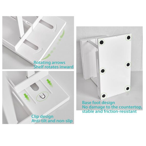 Melldrry Gewürzregal Ausziehbar, Drehteller Organizer, Schrank Organizer Küche, Drehbar Lazy Gewürzregal Küchen Organizer, Drehplatter Organizer Für Schrank Kühlschrank Küchen Arbeitsplaatte