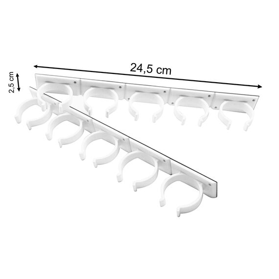 Kamoro HOME & KITCHEN Gewürzregal ohne Bohren Clips - Gewürz Organizer zum Kleben - 6 Streifen für 30 Gewürze (Weiß)