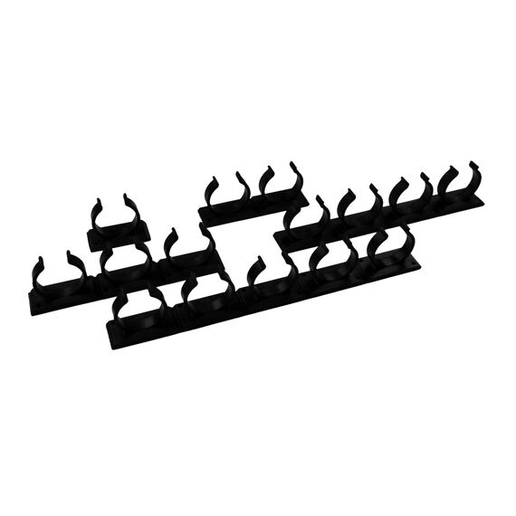 Kamoro HOME & KITCHEN Gewürzregal ohne Bohren Clips - Gewürz Organizer zum Kleben - 6 Streifen für 30 Gewürze (Schwarz)