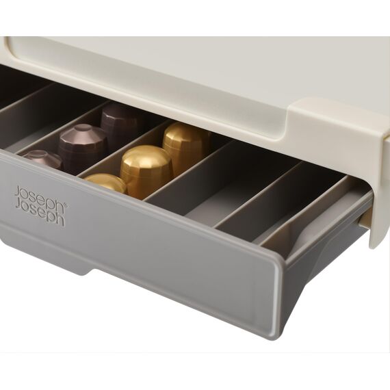 Joseph Joseph CupboardStore - Unter dem Regal platzsparende Schublade für Kaffeekapseln, 30 Stück, geeignet für Nespresso-Kapseln im Originalstil