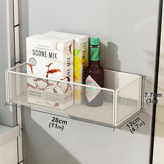 LIFEFAN Magnetregal Küchenorganizer Gewürzregal Magnetisch Kühlschrank Regal Küchenrollenhalter Magnet Ablage Platzsparend Organizer Gewürzgläser