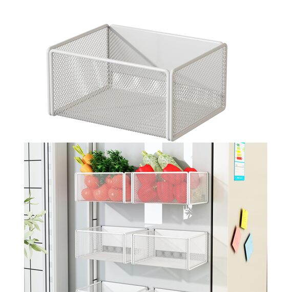 LIFEFAN Magnetregal Küchenorganizer Gewürzregal Magnetisch Kühlschrank Regal Küchenrollenhalter Magnet Ablage Platzsparend Organizer Gewürzgläser