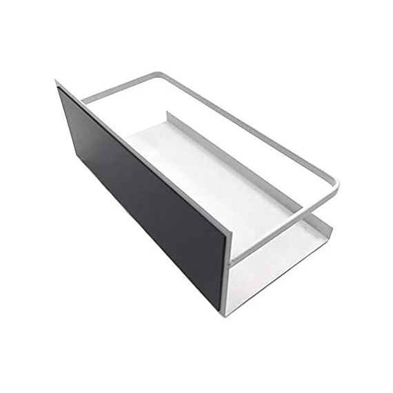 Luchs – 2er Set Magnetisches Regal für Kühlschrank aus Edelstahl, Hängeregal, Küchenregal, Gewürzregal, Kühlschrank Regal, Organizer mit Haken (Weiss)