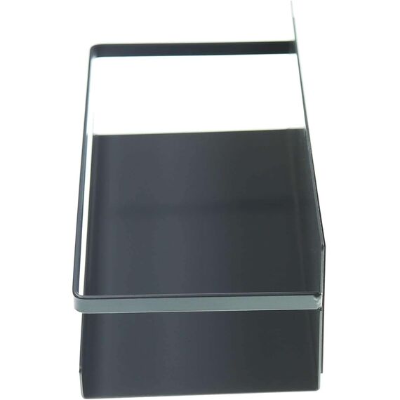 Luchs – 2er Set Magnetisches Regal für Kühlschrank aus Edelstahl, Hängeregal, Küchenregal, Gewürzregal, Kühlschrank Regal, Organizer inkl. 4 Haken (Anthrazit)