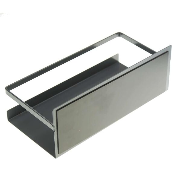 Luchs – 2er Set Magnetisches Regal für Kühlschrank aus Edelstahl, Hängeregal, Küchenregal, Gewürzregal, Kühlschrank Regal, Organizer inkl. 4 Haken (Anthrazit)