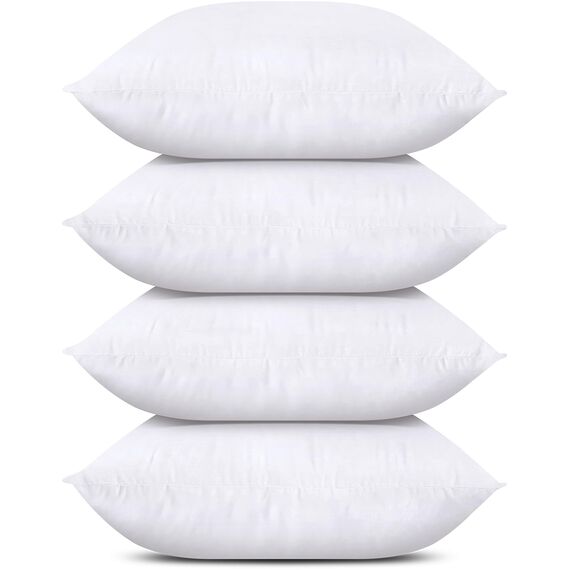 Utopia Bedding 4er Set Kissenfüllung 50 x 50 cm, Innenkissen Füllkissen Kopfkissen Sofakissen (Weiß)