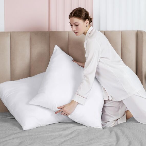 Utopia Bedding 2er Set Kissenfüllung 80 x 80 cm, Innenkissen Füllkissen Kopfkissen Sofakissen (Weiß)