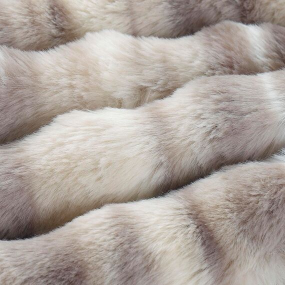 Madizz 2er Set Sanft Plüsch Kurze Wolle Samt Dekorativ Zierkissenbezüge Luxus Stil Kissenbezug für Sofa für Schlafzimmer Grau Taupe 55x55 cm