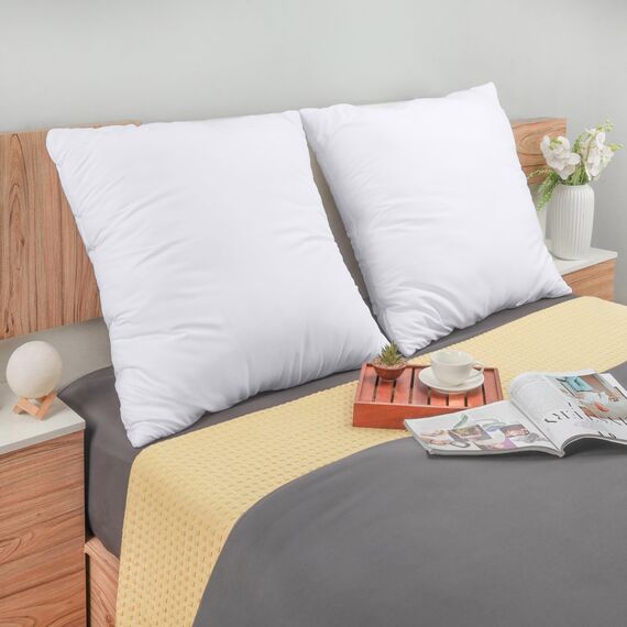 Utopia Bedding 2er Set Kissenfüllung 80 x 80 cm, Innenkissen Füllkissen Kopfkissen Sofakissen (Weiß)