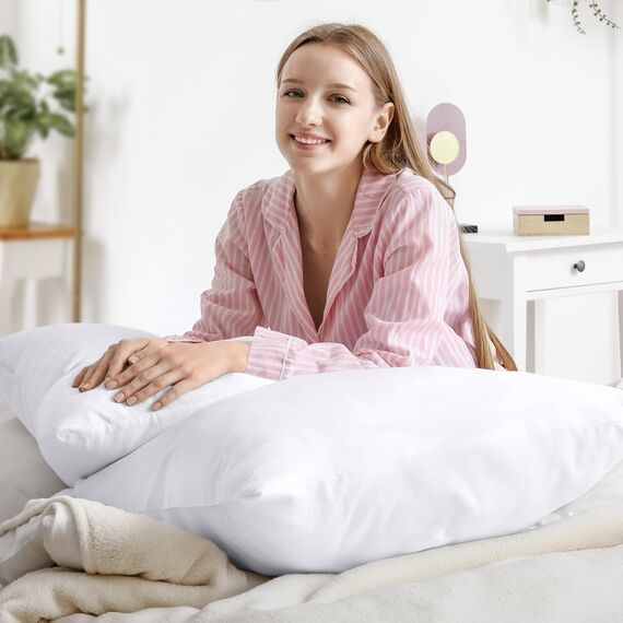 Utopia Bedding 2er Set Kissenfüllung 80 x 80 cm, Innenkissen Füllkissen Kopfkissen Sofakissen (Weiß)