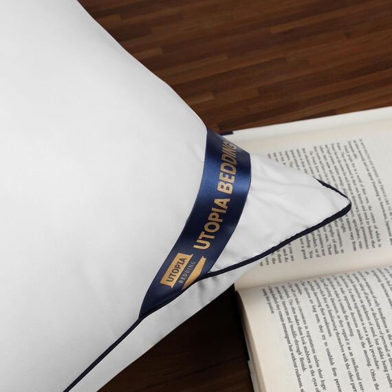 Utopia Bedding 2er Set Kissen 40x40 cm, Kissenfüllung für Bett und als Dekokissen, Sofakissen, Zierkissen für Couch (Weiß)