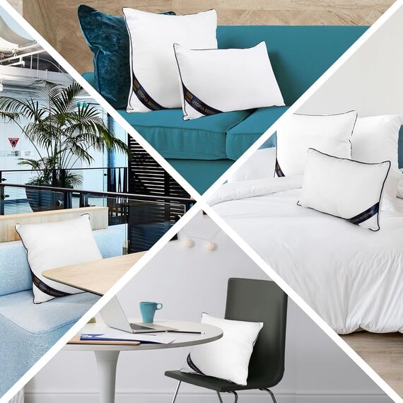 Utopia Bedding 2er Set Kissen 40x40 cm, Kissenfüllung für Bett und als Dekokissen, Sofakissen, Zierkissen für Couch (Weiß)