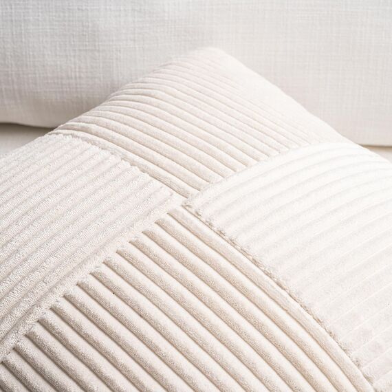 FDTERN 2er Set Creme Beige Kordsamt Kissenbezug 30x40 Weich Moderne Dekorative Kissenbezüge Kissenhülle Dekokissenbezug Sofakissen Dekokissen Boho Deko für Sofa Schlafzimmer Wohnzimmer Bett